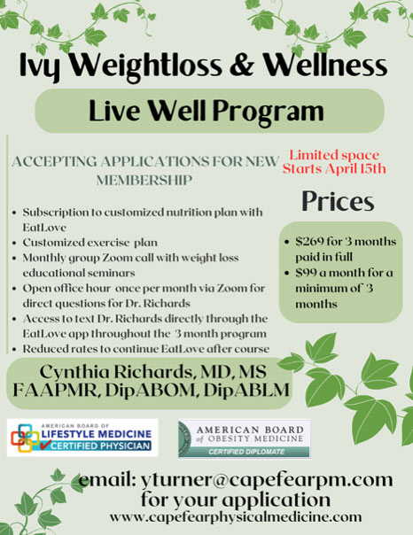 IVY Weightless & Wellness Program Offers by Cape Fear Physical Medicine and Rehab in Fayetteville, NC